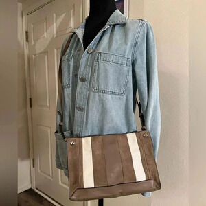 Rag & Bone Compass Brown and White Women's Cross Body Bag